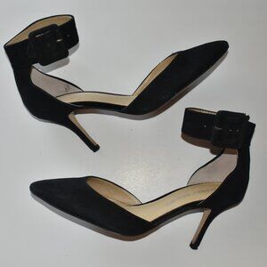 Audrey Brooke Black pumps with ankle strap US 6.5
